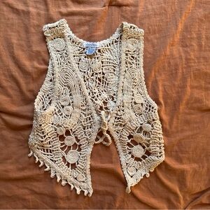 Crochet Beige Vest